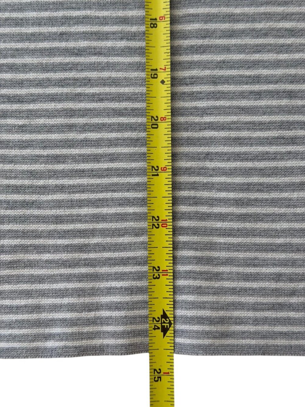 Eileen Fisher Fine Organic Cotton Silk Round Neck Striped Boxy Pullover Gray XL - Picture 8 of 10